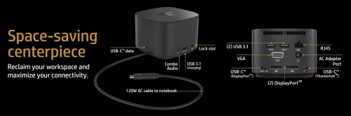 Докинг станция, HP Thunderbolt Dock 120W G2 for Elitebook x360 1030 g3, 1040 g5, Zbook 14U G5, Zbook 15U G5 - image 1