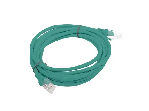 Кабел, Lanberg patch cord CAT.5E 3m, green - image 1