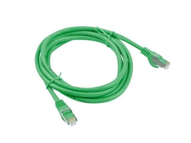 Кабел, Lanberg patch cord CAT.6 FTP 1m, green - image 1