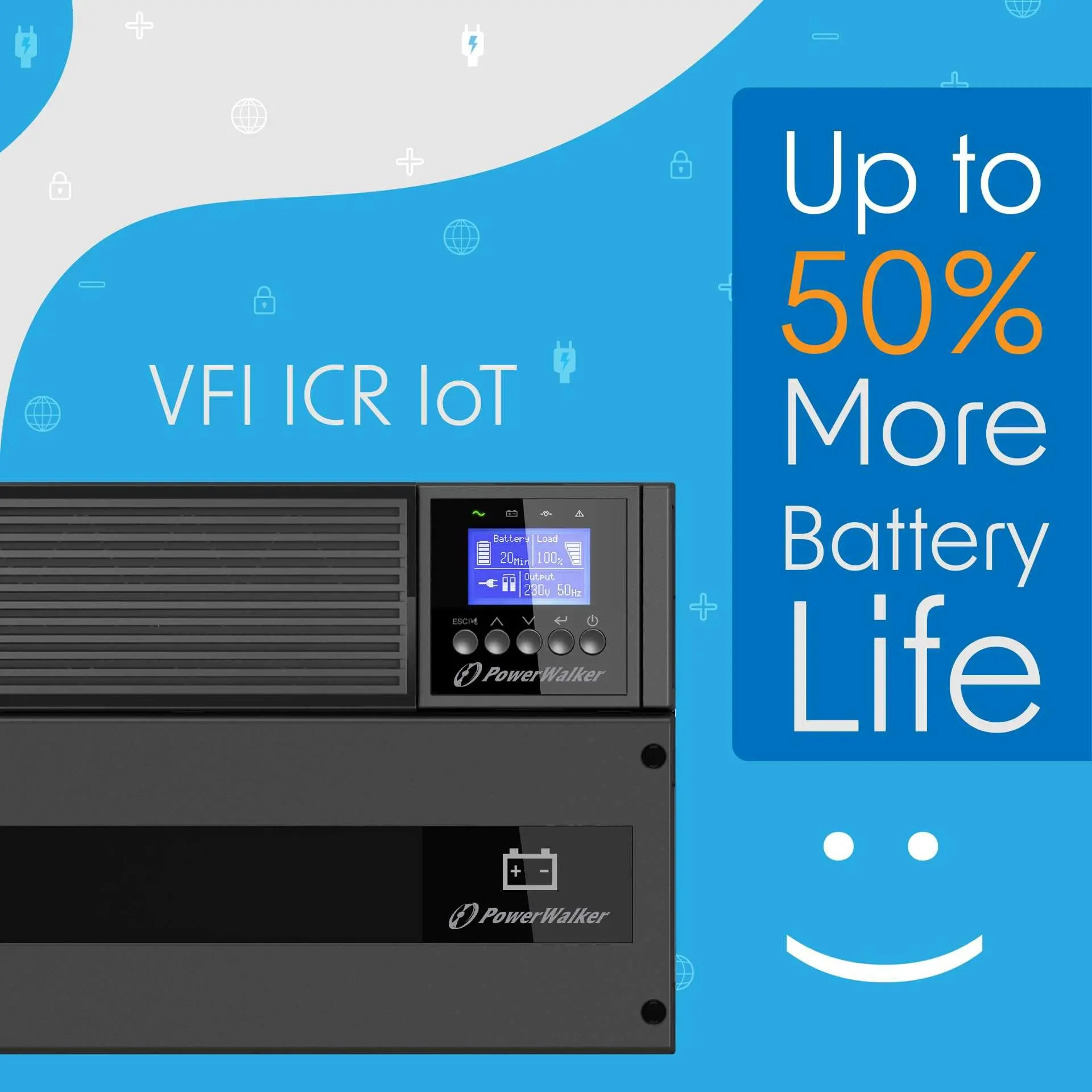 UPS POWERWALKER VFI 1500 ICR IoT PF1 1500VA/ 1500 W, On-Line - image 3