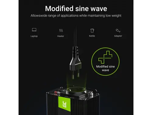 Invertor GREEN CELL, 12/220V, DC/AC 1000W/2000W, Undă sinusoidală modificată - 4
