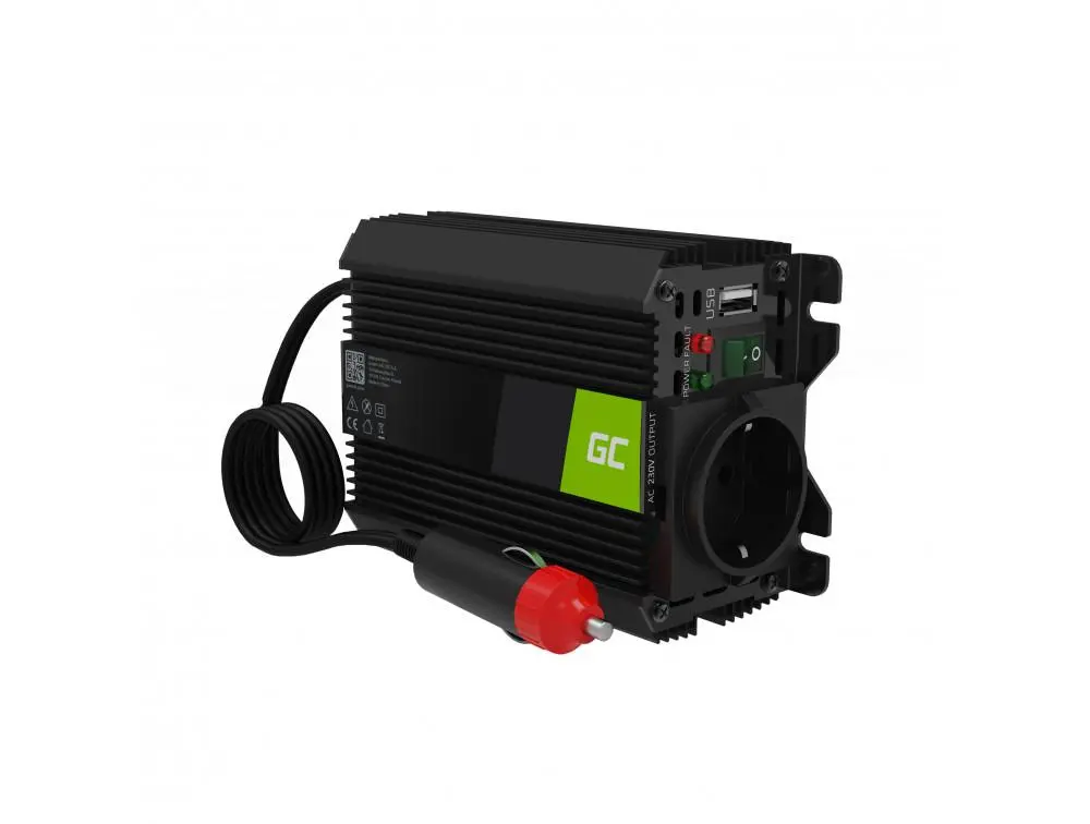 Inverter GREEN CELL PRO, 12V, 150W/300W, Τροποποιημένο ημίτονο