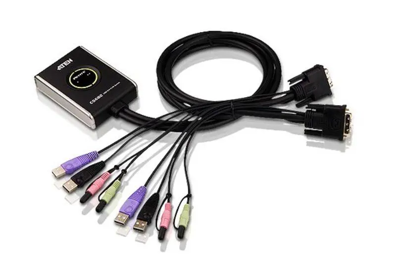 Διακόπτης KVM ATEN CS682 - 4x USB A, 2x DVI, 4x 3.5mm jack