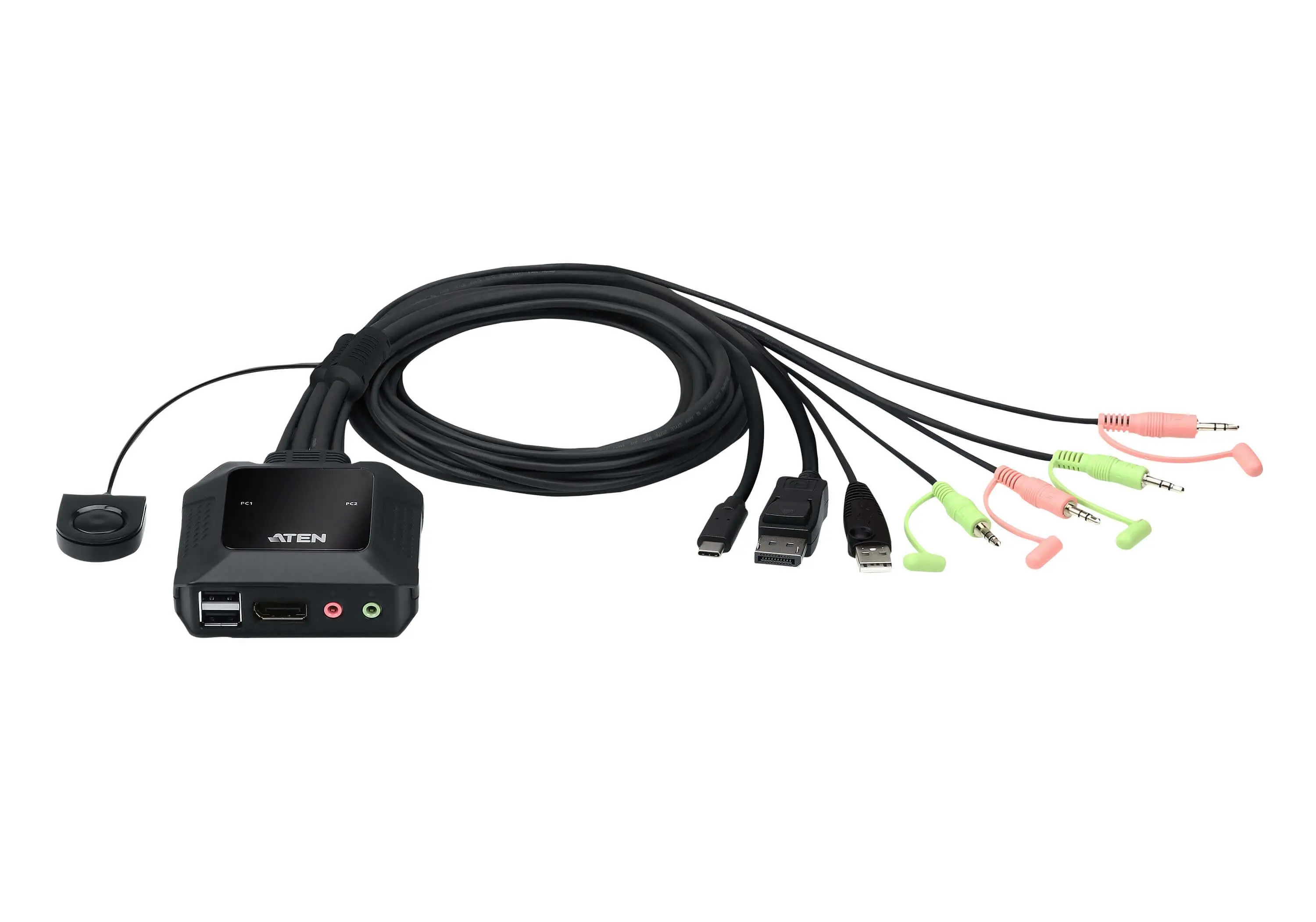 Comutator KVM ATEN CS52DP, cu două porturi USB-C DisplayPort