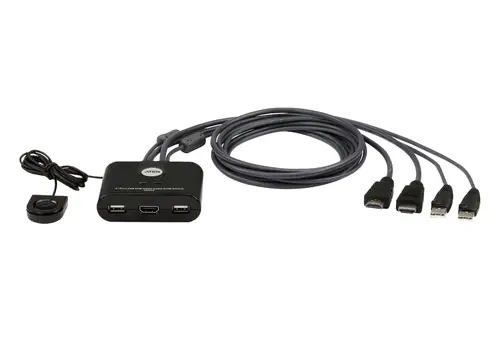 Διακόπτης KVM ATEN CS22HF, διπλής θύρας USB HDMI - 1