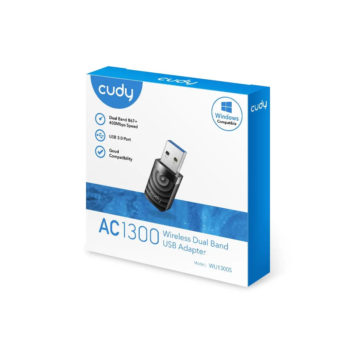 Безжичен нано адаптер Cudy WU1300S, USB 3.0, 2.4/5 Ghz, Вградена антена 2dBi - image 4