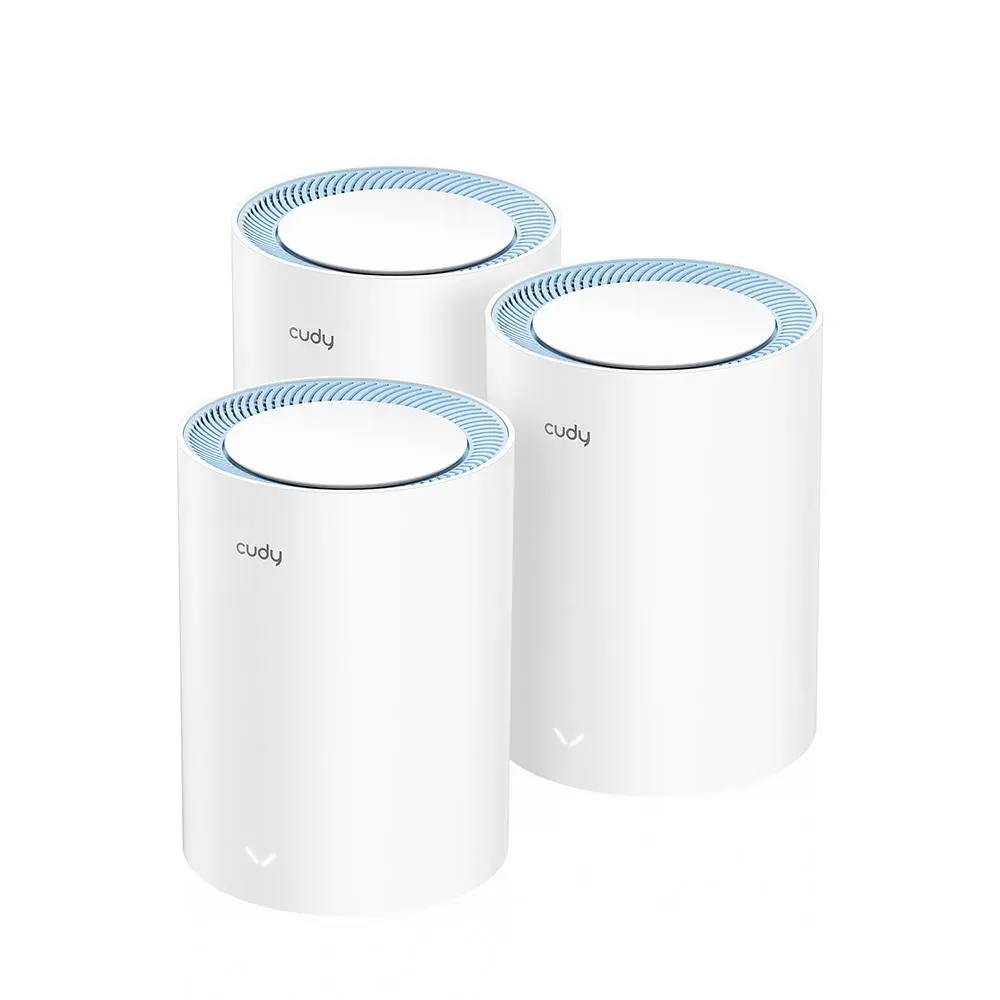 Безжична MESH система Cudy M1200 3, AC1200 Dual Band, 2.4/5 GHz, 300 - 867 Mbps, 3 броя