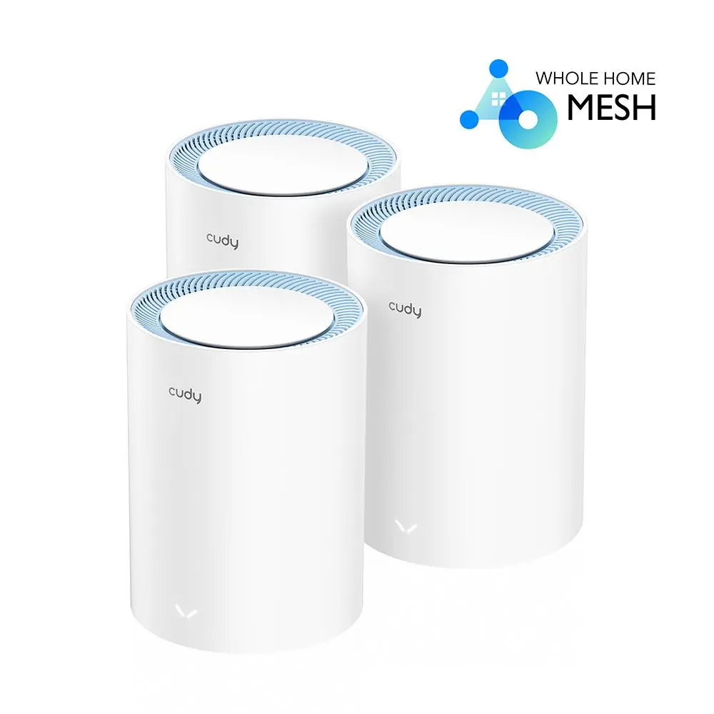 Безжична MESH система Cudy M1200 3, AC1200 Dual Band, 2.4/5 GHz, 300 - 867 Mbps, 3 броя - image 1