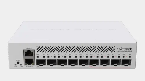 Суич MikroTik CRS310-1G-5S-4S+IN, L3 Gigabit Ethernet (10/100/1000), Захранване по Ethernet (PoE) 1U