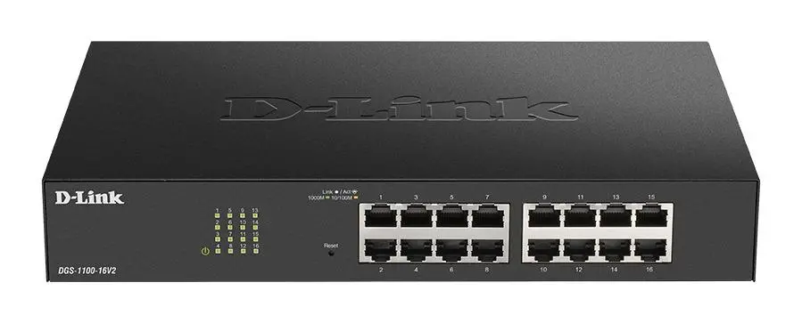 Switch D-Link DGS-1100-16V2, 16 porturi 10/100/1000 Gigabit Smart Switch, administrabil