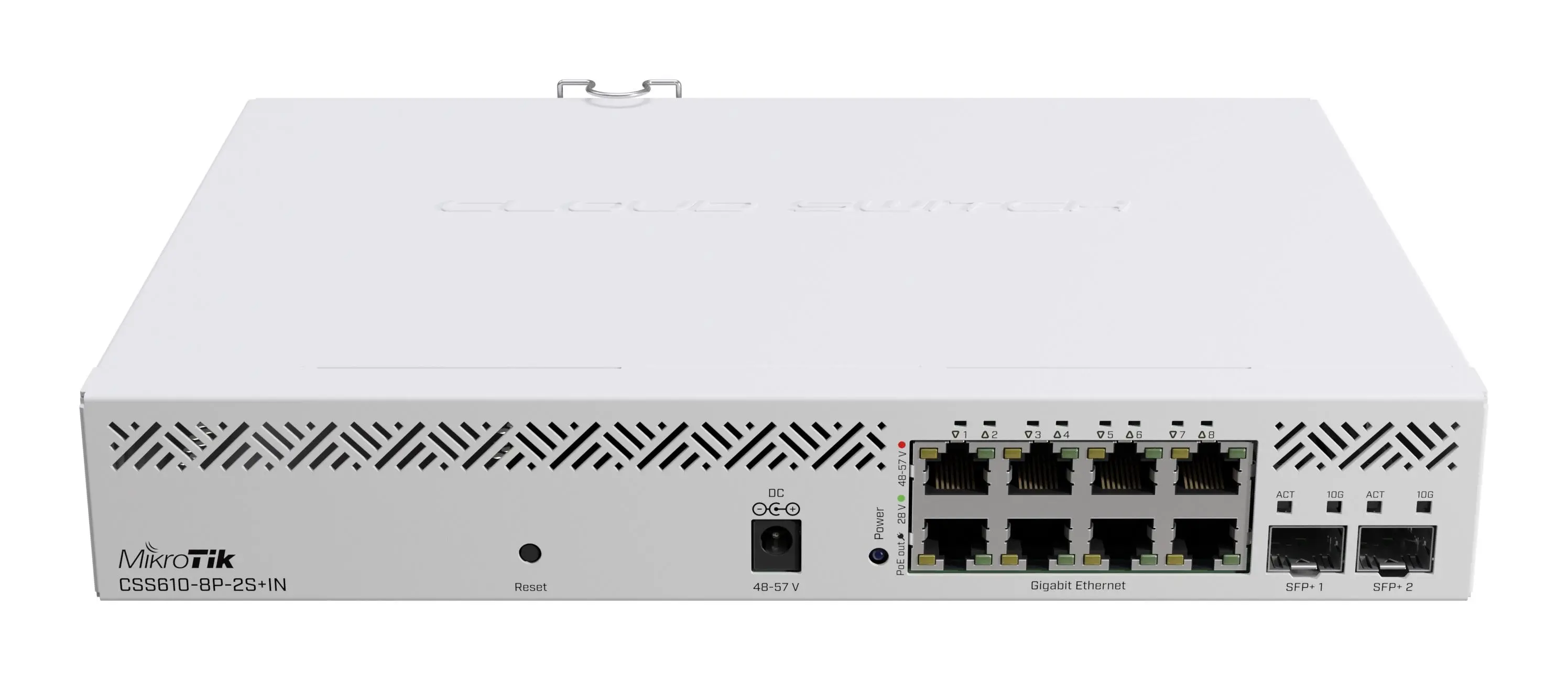 Суич MikroTik CSS610-8P-2S+IN, 8 x Gigabit Ethernet ports, 2 x SFP - image 1