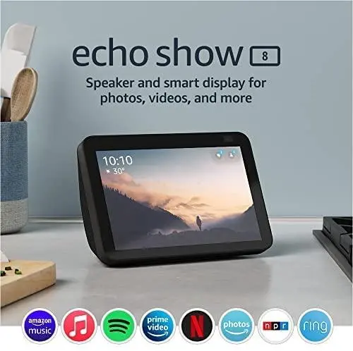 Смарт тонколона Amazon Echo Show 8 (Gen 2), Сензорен екран, Гласов асистент, Черна - image 5