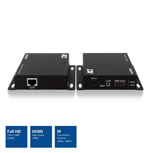 HDMI Extender (усилвател) ACT AC7850, 1080p @ 60Hz, 100 м, Комплект - image 1