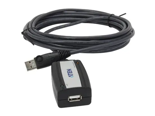 Удължителен кабел ATEN UE250, USB-A мъжко - USB-A женско , 5 м, USB 2.0, Черен