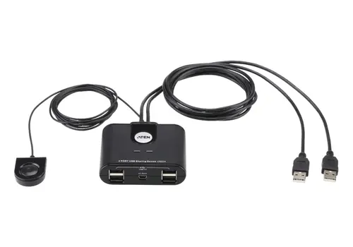 Comutator ATEN US224, 2 computere la 4 dispozitive periferice USB - 1