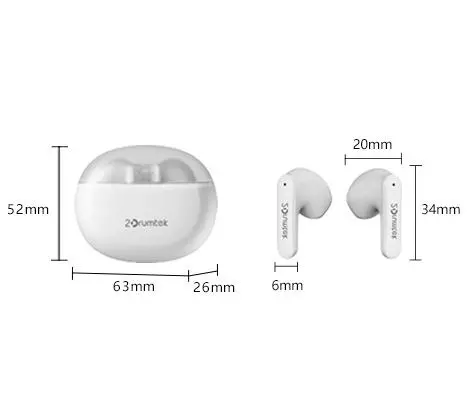 Блутут слушалки-тапи A4tech B20 2Drumtek, Ментово зелени - image 4
