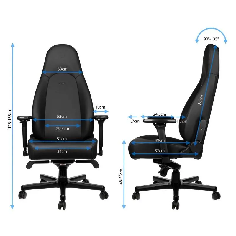 Gaming καρέκλα noblechairs ICON, Black Edition - image 2