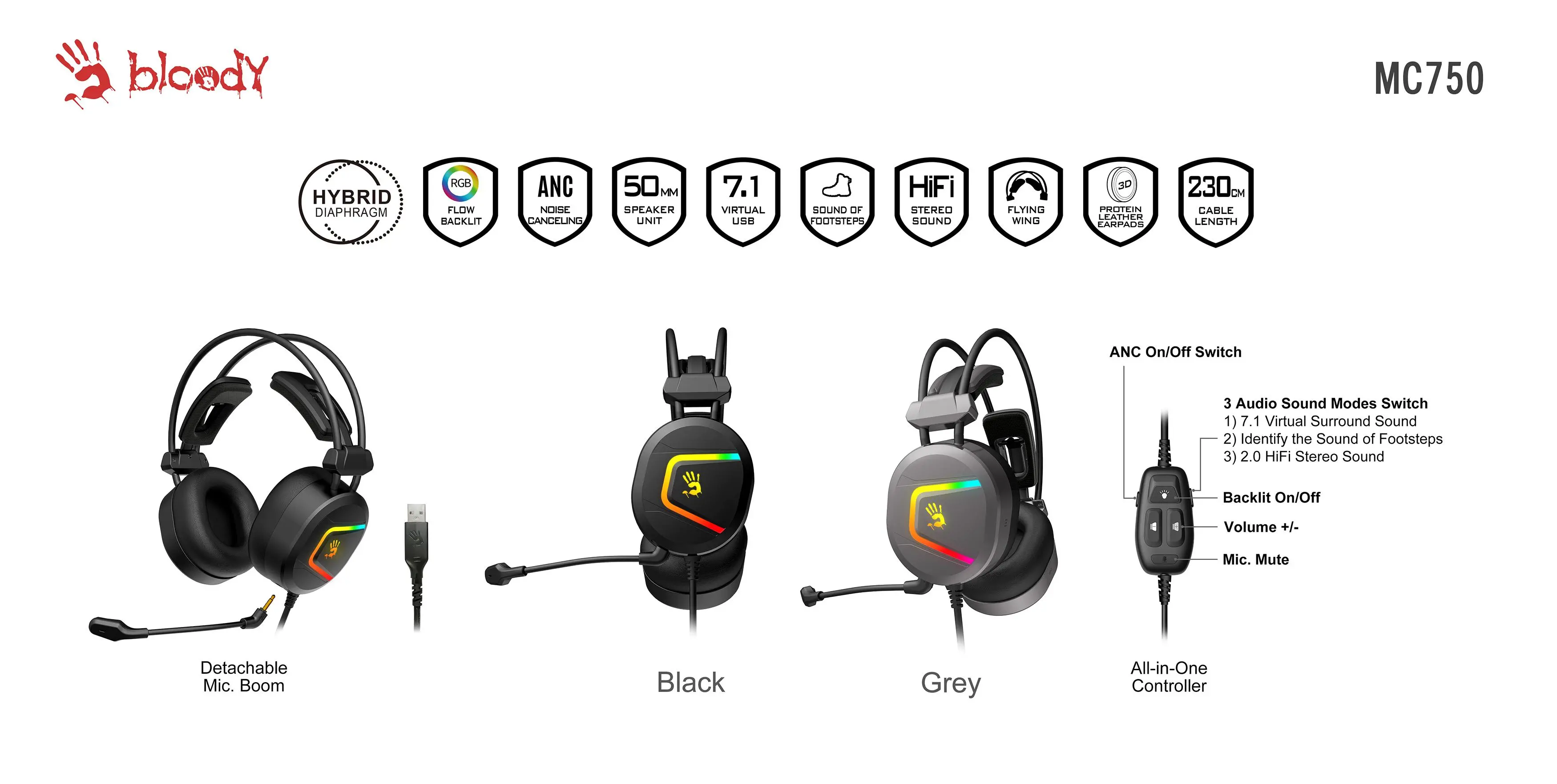 Gaming ακουστικά A4TECH Bloody MC750 - image 1