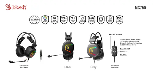 Căști gaming A4TECH Bloody MC750 - 2