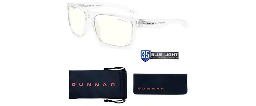 Компютърни очила GUNNAR Intercept Crystal, Clear, Бял - image 3