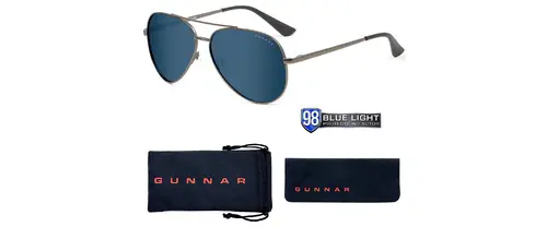 Компютърни очила GUNNAR Maverick Gunmetal Onyx, Sun, Черен - image 3