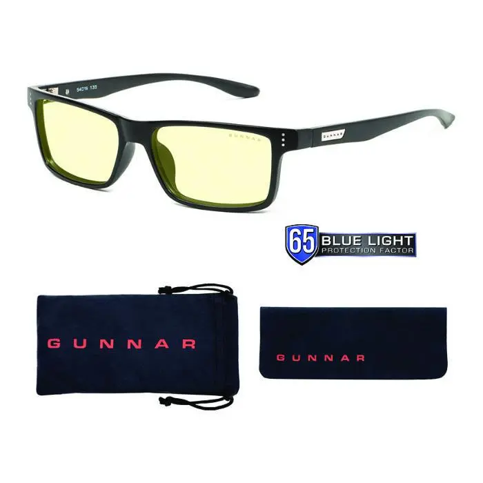 Γυαλιά υπολογιστή GUNNAR Vertex Onyx, Amber Natural, Μαύρο - image 3