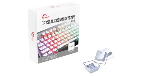 Капачки за механична клавиатура G.SKILL Crystal Crown White 104-Keycap Set US Layout - image 1