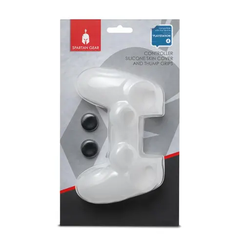 Протектор Spartan Gear Silicon Skin Cover + Thumb Grips за Dualshock 4, Прозрачен - image 2