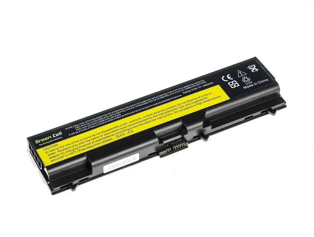 Батерия за лаптоп GREEN CELL, IBM Lenovo ThinkPad T410 T420 T510 T520 W510 Edge 14 15 E525, 10.8V, 4400mAh - image 1
