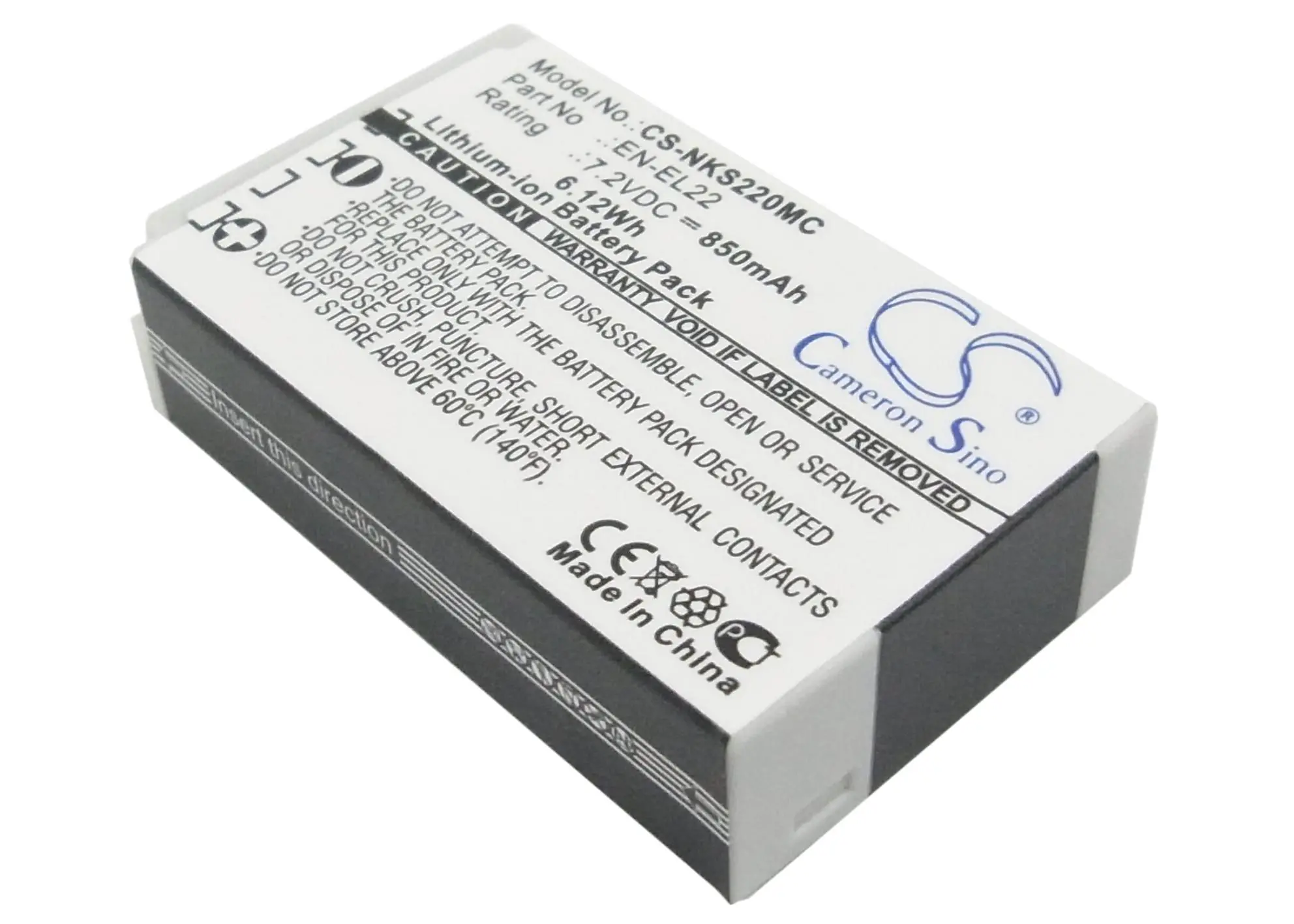 Μπαταρία κάμερας NIKON J4/S2 EN-EL22 CS-NKS220MC 3,8V 3000mAh CAMERON SINO - image 2