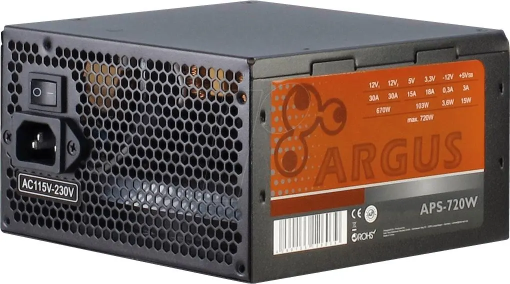 Sursă de alimentare Inter Tech Argus APS-720W, 720W, ATX, 80+