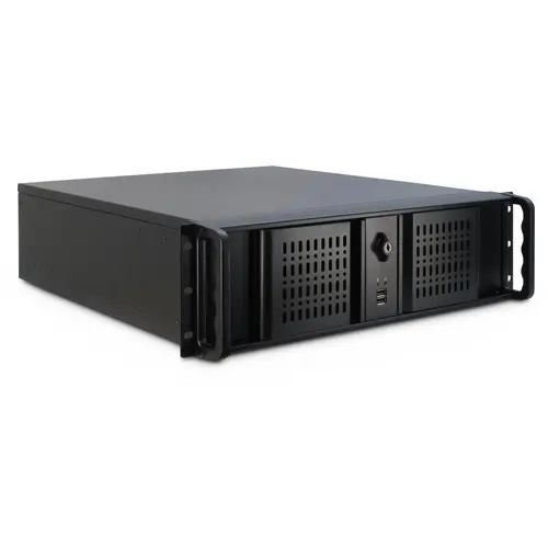 Carcasă server InterTech 3U 3098-S, 19", Neagră - 1