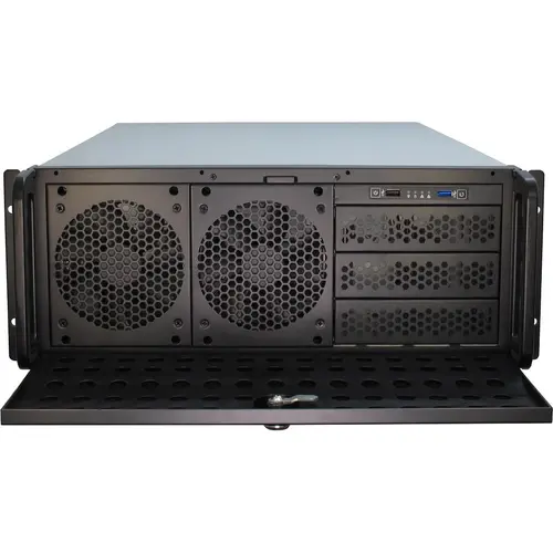 Кутия за сървър InterTech 4U-4129L - Mini ITX, mATX, μATX, ATX, SSI EEB, Чернa - image 1
