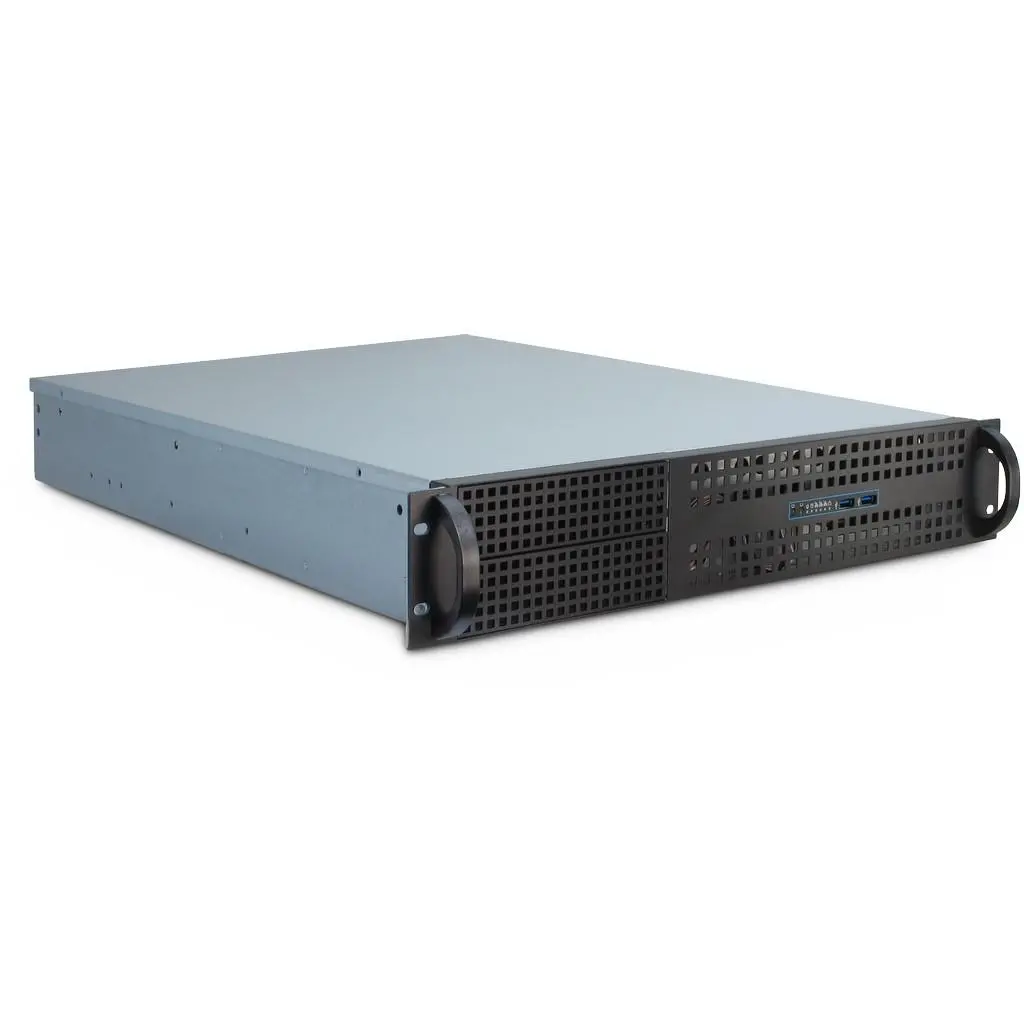 Carcasă de server InterTech 2U 2129-N - Mini ITX, mATX, μATX, ATX, eATX, SSI EEB, Neagră