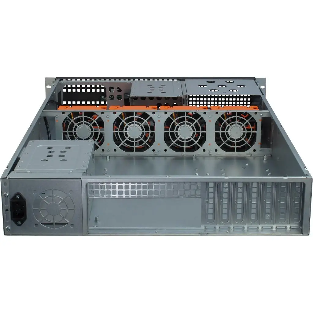 Кутия за сървър InterTech 2U 2129-N - Mini ITX, mATX, μATX, ATX, eATX, SSI EEB, Черна - image 1
