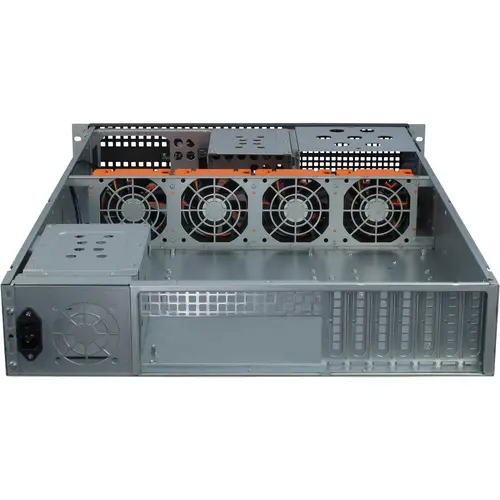Кутия за сървър InterTech 2U 2129-N - Mini ITX, mATX, μATX, ATX, eATX, SSI EEB, Черна - image 1