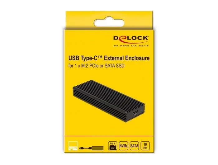 Външно чекмедже Delock за M.2 NVMe PCIe или SATA SSD, USB-C 3.2 Gen 2 - image 4