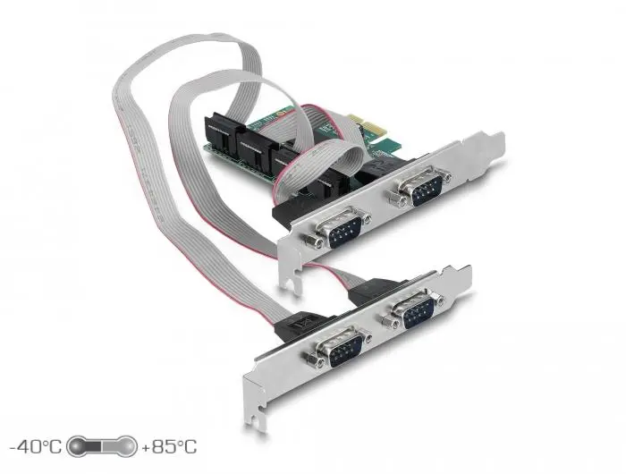 Карта за разширение на слотове Delock, PCI Express Card към 4 x Serial RS-232 - image 1