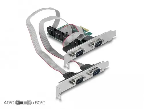 Карта за разширение на слотове Delock, PCI Express Card към 4 x Serial RS-232 - image 1