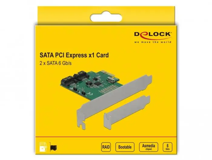 Карта Delock, PCI Express x1 към 2 port SATA, RAID - image 4