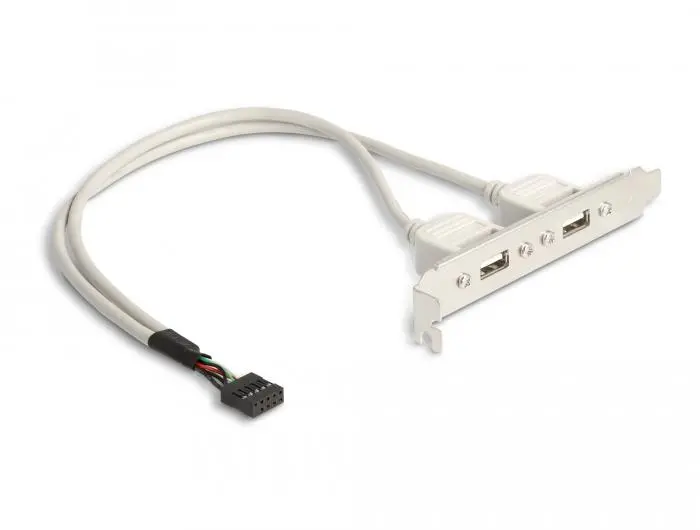 Βάση Delock, Για τοποθέτηση σε PC, USB 10 pin σε 2 x USB 2.0 type A