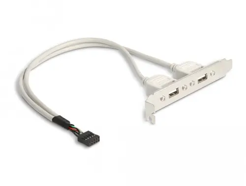 Βάση Delock, Για τοποθέτηση σε PC, USB 10 pin σε 2 x USB 2.0 type A - 1