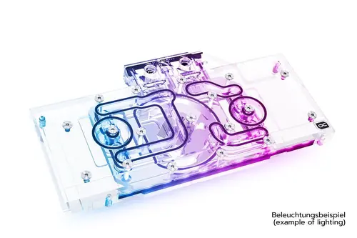 Bloc de apă pentru placă video Alphacool Eisblock Aurora Acryl GPX-A Radeon RX 6700XT Reference cu Backplate - 2