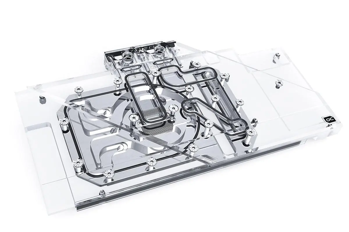 Water block κάρτας γραφικών Alphacool Eisblock Aurora Acryl GPX-A Radeon RX 6800/6800XT Strix/TUF με Backplate