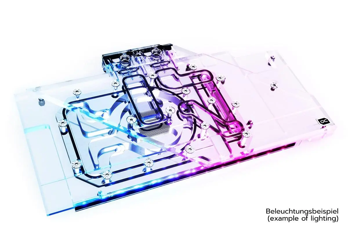 Воден блок за видео карта Alphacool Eisblock Aurora Acryl GPX-A Radeon RX 6800/6800XT Strix/TUF with Backplate - image 1