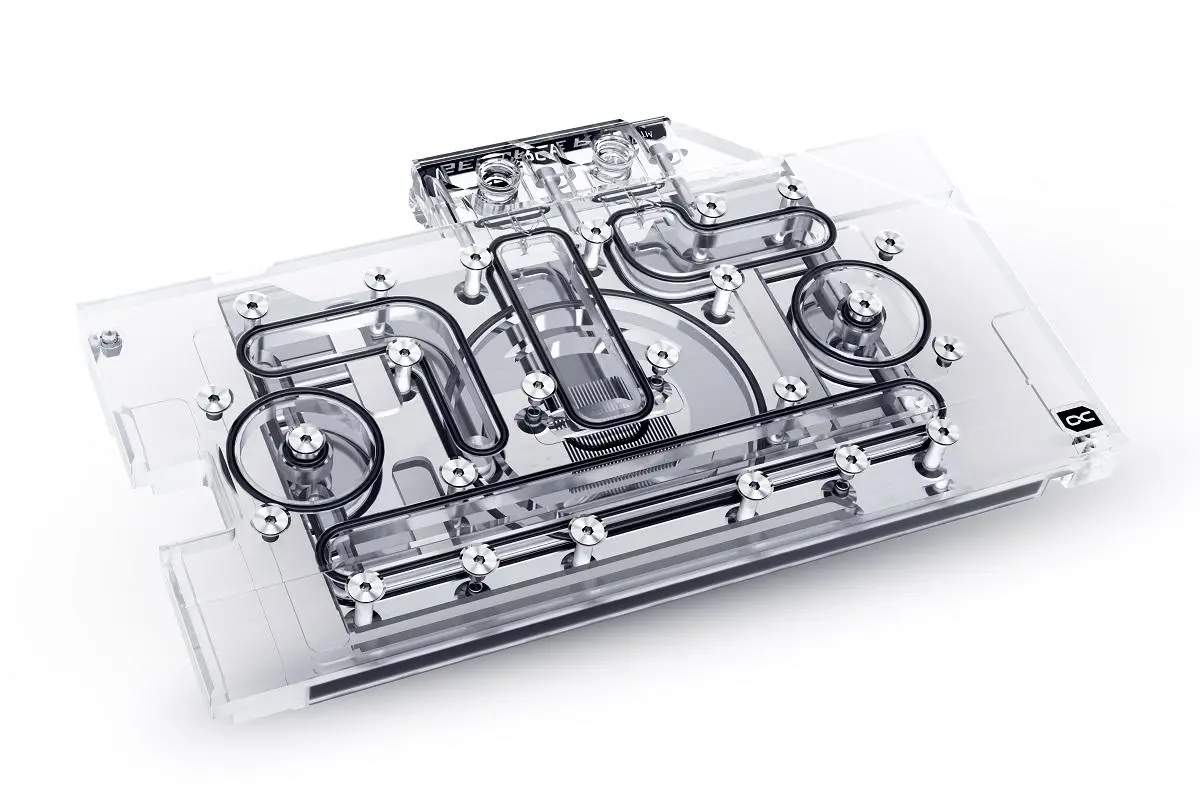 Water block κάρτας γραφικών Alphacool Eisblock Aurora Acryl GPX-N RTX 3070 TUF/DUAL με Backplate