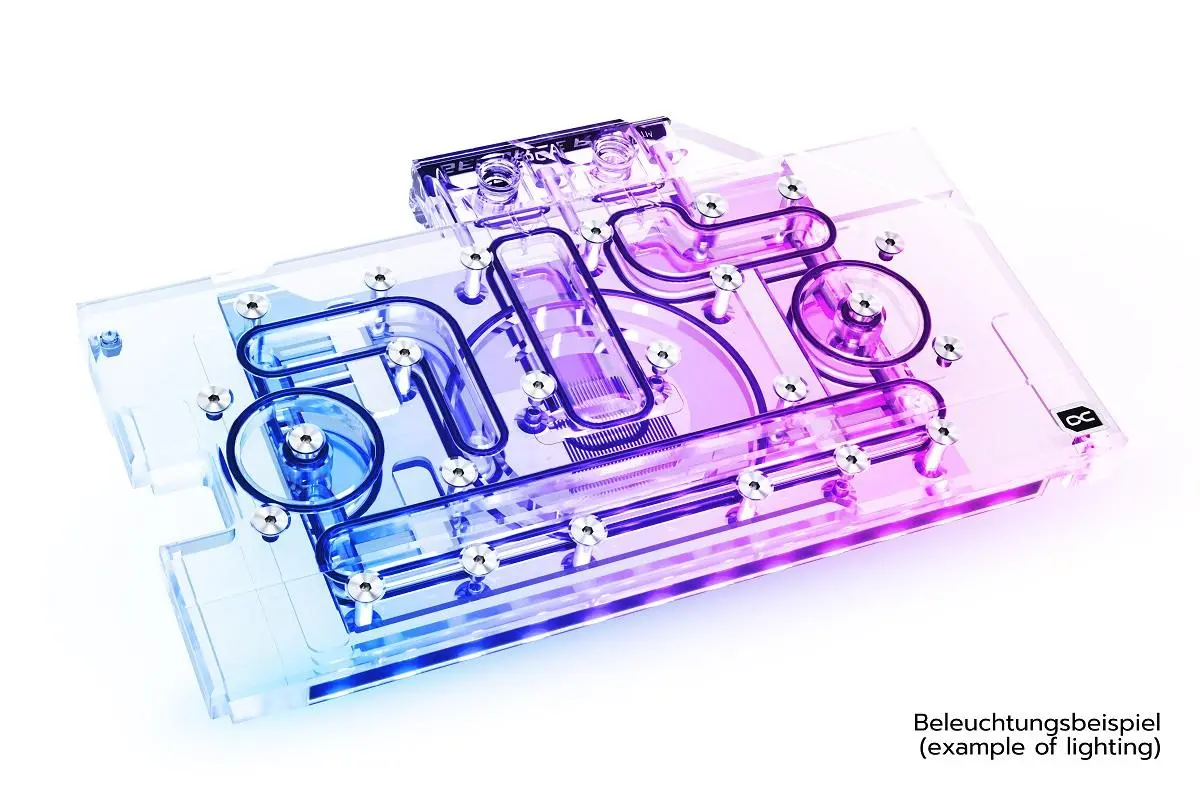 Bloc de apă pentru placă video Alphacool Eisblock Aurora Acryl GPX-N RTX 3070 TUF/DUAL cu Backplate - image 1