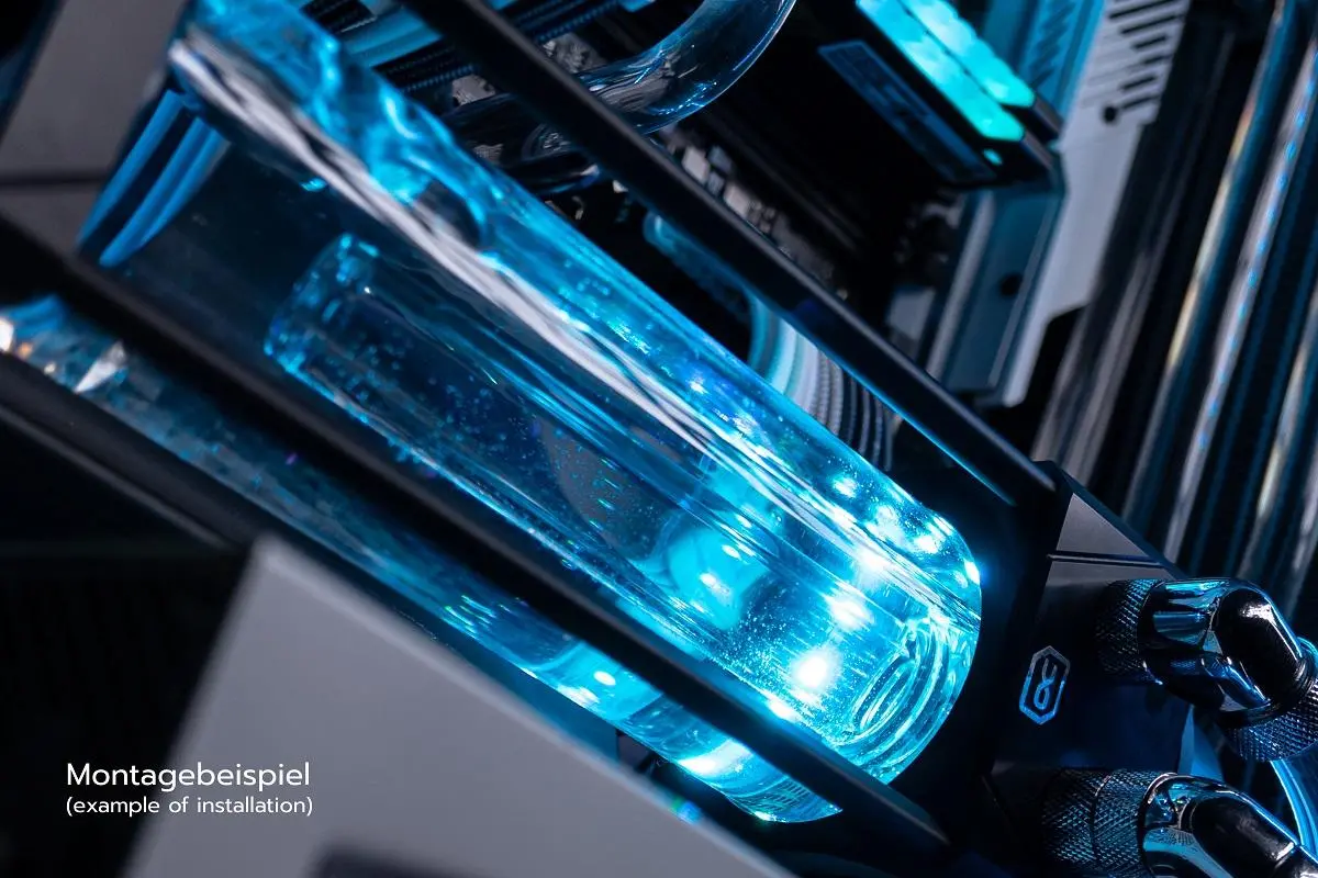 Резервоар Alphacool Eisbecher Aurora, D5 Acetal/Glas, 150mm - image 5