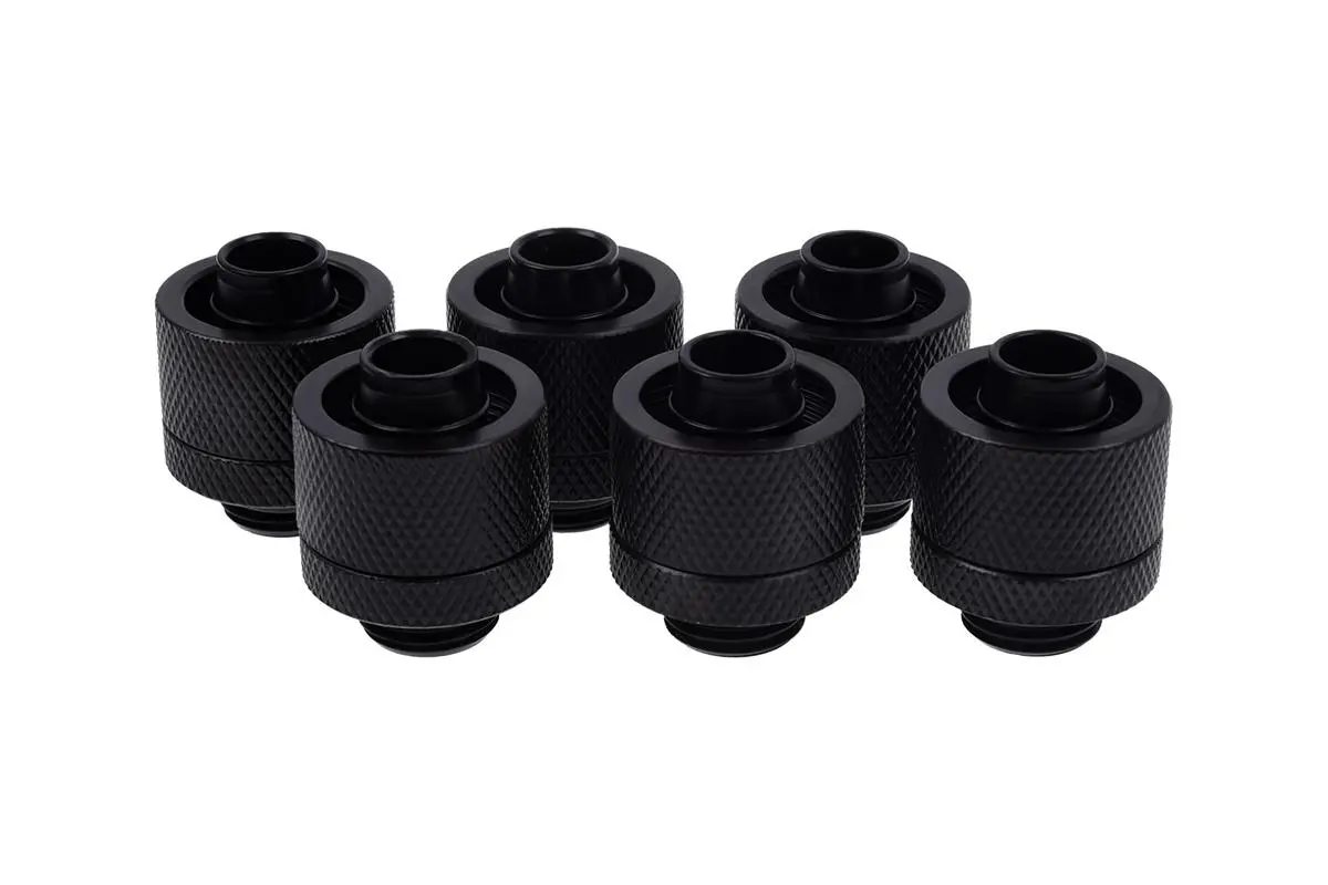 Fitting Alphacool Eiszapfen, Prelungitor, 16/10mm, G1/4, Negru mat, 6 bucăți