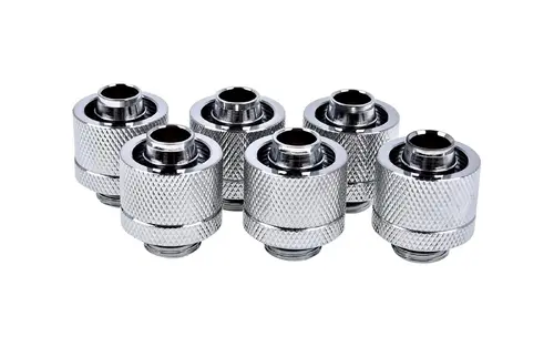 Фитинг Alphacool Eiszapfen, Удължител, 16/10mm, G1/4, Сребрист, 6 броя - image 1